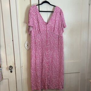 Old Navy Pink Floral Maxi Dress